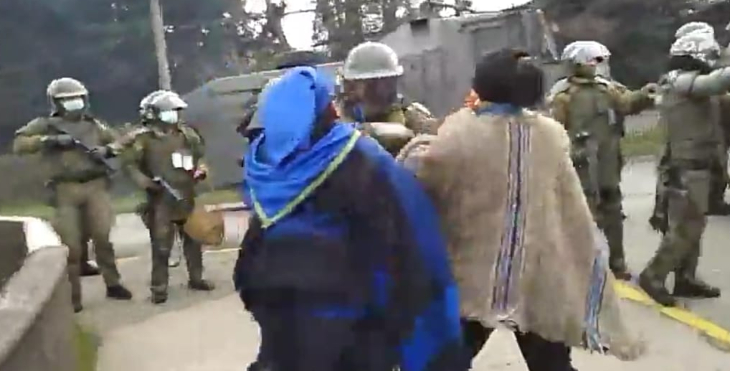 La acción de Carabineros para detener la manifestación en Panguipulli terminó con solo un detenido