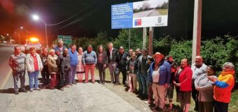 Municipalidad de Panguipulli y Subdere inauguraron nuevas luminarias led desde villa Palguín hasta el ingreso a sector Huerquehue